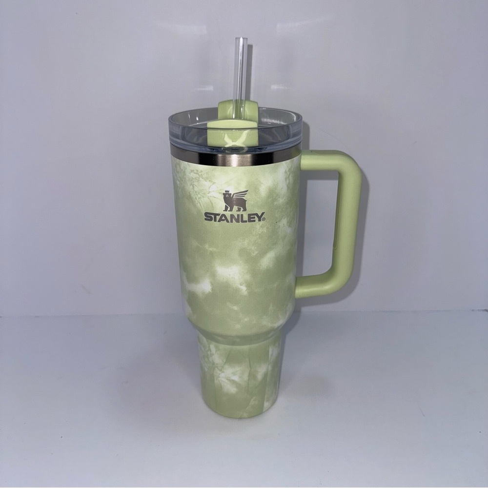Stanley Quencher H2.0 40 oz Limited Edition- Citron Tie Dye Green White